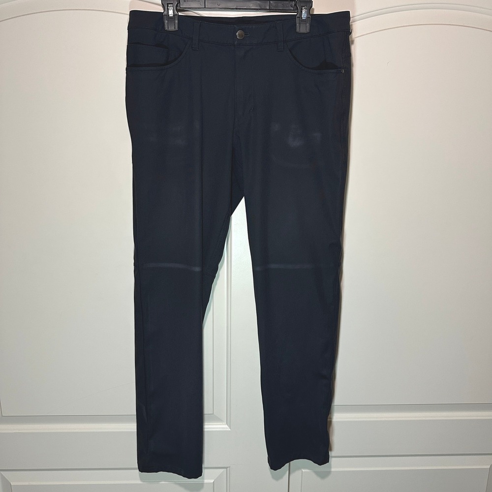 Lululemon Pants Mens 34 Obsidian Grey ABC Warpstreme‎ Chinos Stretch Career - Picture 2 of 5
